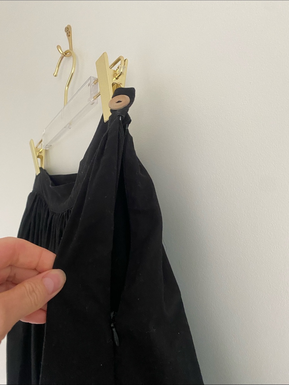 Vetch & Clover Bespoke Black Cotton Gathered Maxi Skirt | Custom - Picture 7 of 7